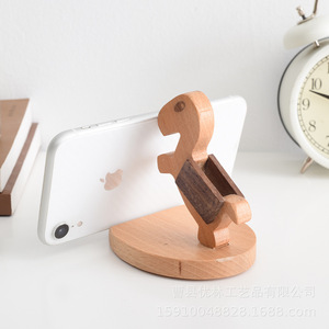 Soporte de Madera para Teléfono con Diseño Alienígena, Base Giratoria, Soporte de Escritorio - Product Image 2