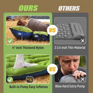 Colchón Inflable Ultraligero y Portátil con Almohada y Bomba Integrada, <span class=keywords><strong>Impermeable</strong></span> y <span class=keywords><strong>Plegable</strong></span> para Camping, Senderismo y Excursionismo - Product Image 6