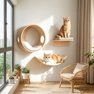 Étagères murales de qualité supérieure en bois massif pour lit, structure d'escalade pour salon - Product Image 4