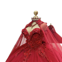 Robe de mariée de luxe personnalisée bordeaux coupe sirène/trompette longueur ras du sol en satin avec détails illusion et traîne, Nouvelle Arrivée pour AliExpress