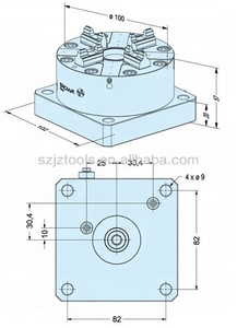 su 4 <span class=keywords><strong>la</strong></span> mandíbula de acero inoxidable de alimentación del cnc del torno mandriles 100 p con <span class=keywords><strong>la</strong></span> placa - Product Image 3