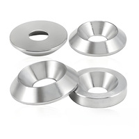 Full-size Custom Countersunk Washers, Concave and Convex Tapered Aluminum and Stainless Steel Anodized Washers