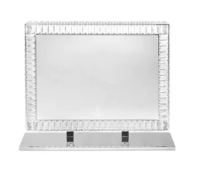 Espejo de Pie con Luz LED de Diamantes Triturados, Espejo Creativo Cuadrado para Tocador, Espejo de Cristal con LED, Venta al por Mayor de Fábrica - Product Image 2