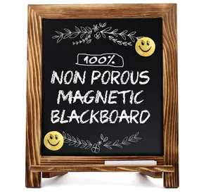 2024 papan magnetik kapur Magnet tampilan gantung dinding rumah dapur Menu papan tulis kayu berdiri tanda papan tulis berbingkai