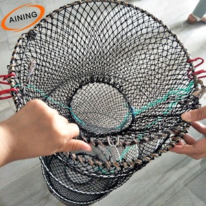 ALASKA 2 lối vào 2 ''lưới 76*120 cm mạnh mẽ kích thước lớn Nylon cá biển bùn cua Bẫy lưới với Thoát Khỏi Vòng - Product Image 2