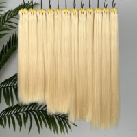 Cheveux vierges non traités de qualité supérieure 15A, fournisseurs de cheveux humains vietnamiens # 613 Bundles de cheveux humains blonds raides