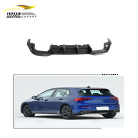 Diffuseur de pare-chocs arrière en fibre de carbone pour Volkswagen Golf R MK8 R Line 2021-2022