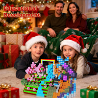 Blocs de Construction et Tuiles Magnétiques en Plastique, Jouets Éducatifs Sensoriels d'Architecture et STEM pour Cadeaux d'Anniversaire d'Enfants