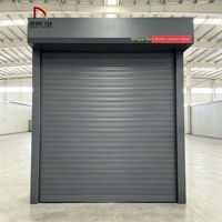 Porte de garage/entrepôt automatique à enroulement rapide en acier isolé PU à lamelles plates de 80 mm