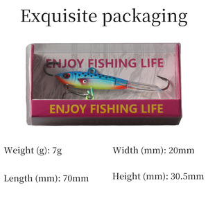 Señuelo de pesca biomimético de 63mm y 10g, cebo duro para pesca en hielo, cebos de agua dulce para peces de aguas medias, YJQ48 - Product Image 5