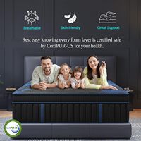 King-Size Komfortable Gel-Memory-Foam-Matratze Orthopädische Hybrid-Matratze für Hotel Zuhause Krankenhaus Schule