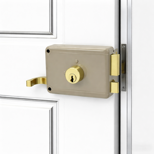 Serrures de sécurité extérieures anti-effraction pour portes d'entrée et portails de jardin avec poignées et boutons de porte, cylindre de sécurité en laiton avec clé - Product Image 4