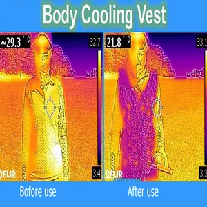 温度調節可能なボディクールベスト、暑い環境での作業に最適な冷却服