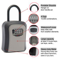 Coffre-fort de sécurité pour clés de voiture, boîte de rangement pour clés à domicile, coffre-fort d'extérieur, boîte de verrouillage à boutons et chiffres