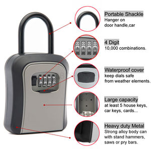 Hộp Khóa Chìa Khóa An Toàn Chìa Khóa Xe Hơi Hộp Khóa Chìa Khóa Lưu Trữ Tại Nhà Cho Két Sắt Ngoài Trời Hộp Khóa Chữ Số Có Nút - Product Image 2