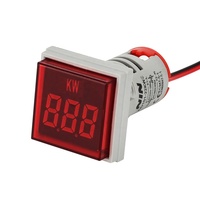 NIN AD101-22KW 22MM AC220/380V 4.5KW Medidor de Energía Digital LED Mini KW con Pantalla, Indicador de Señal Cuadrado y Luz Roja, Probador de Potencia