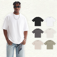 Prêt à Expédier 100% Coton Haute Qualité 240gsm Boxy Crop Top T-Shirts pour Hommes Doux Surdimensionné T-shirts En Gros
