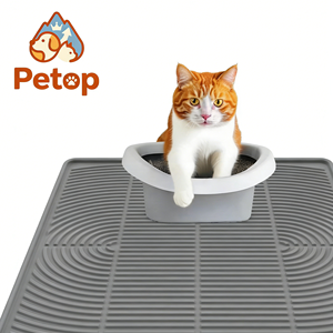 <span class=keywords><strong>Tapis</strong></span> en silicone Petop pour <span class=keywords><strong>litière</strong></span> de <span class=keywords><strong>chat</strong></span>, anti-fuite, en forme de patte, tampon de récupération des litières, imperméable, facile à nettoyer, attrape-litières pour chats d'intérieur - Product Image 1