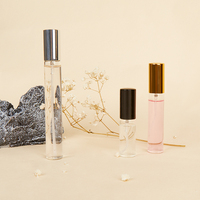 Mini bouteilles rondes en verre de haute qualité 2ml 3ml 5ml 10ml atomiseur d'échantillon de parfum en spray transparent