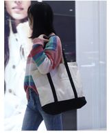 Bolsa de Tela Personalizada con Cierre de Cremallera Superior, Bolsa de Lona Reutilizable para Artículos Esenciales Diarios con Logotipo Impreso Personalizado