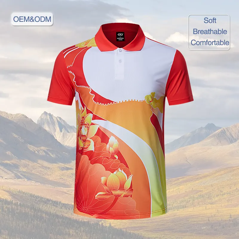 New Style Printing 3D Sublimation Shirts Men Kids Polo Tshirts Custom All Over T Shirts Plain Golf Short Sleeve Tshirts