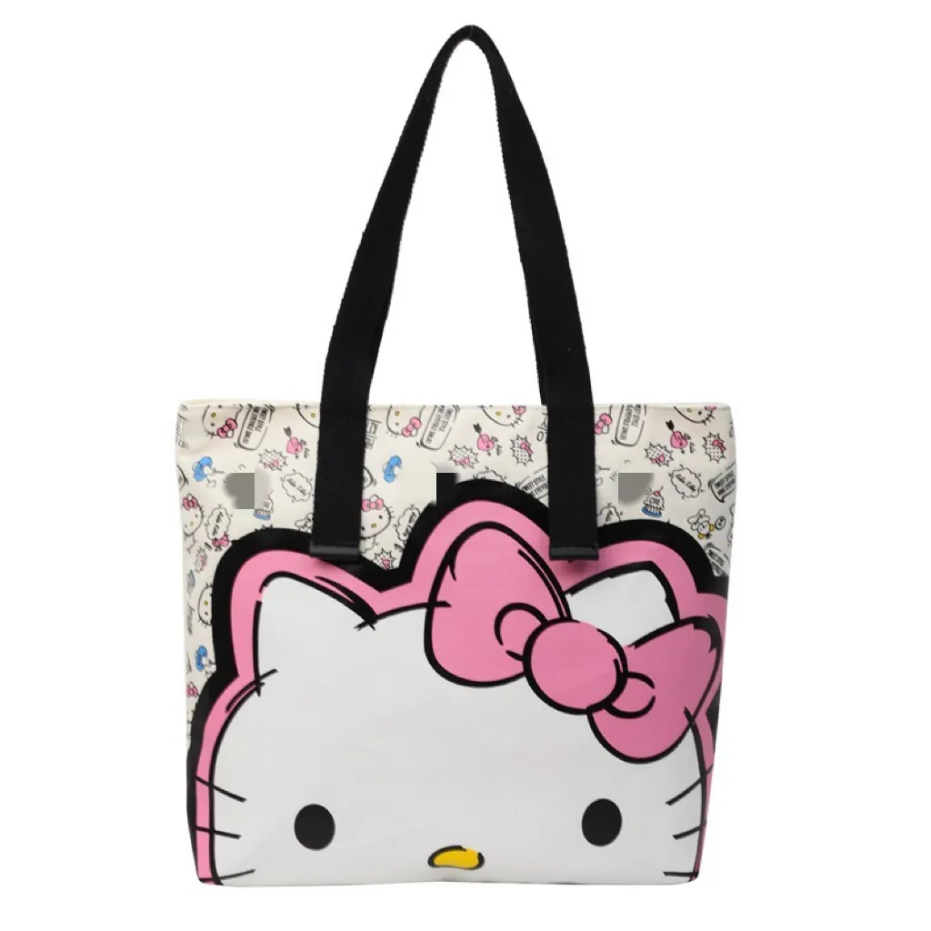 Yubon tas Tote Hello Kt kapasitas besar tas tangan ibu portabel lucu kartun tas bahu Fashion kucing Sanrioed KT