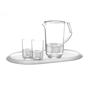 เหยือกใส่เครื่องใช้บนโต๊ะอาหารมีห่วงสีเงินแก้วชามถั่วถาดเสิร์ฟ - Product Image 2