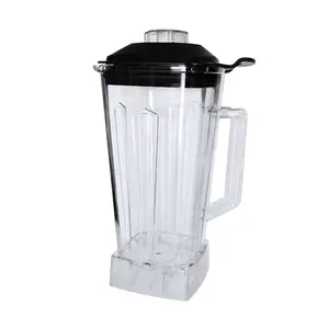 Caneca de recipiente quadrada profissional, de alto desempenho, 2l, 6 lâminas, liquidificador de suco, jarra, liquidificador, peças