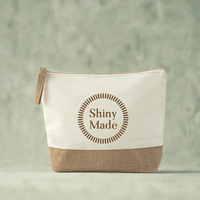 Pochette cosmétique en toile de jute épaisse de haute qualité Bangji OEM, pour femmes, pour le soin quotidien, organiseur de rangement pour articles de toilette
