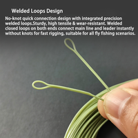 Ligne de pêche à la mouche coulante WF-3S WF-7S WF 100FT 3IPS, vert mousse camouflage, faible brillance, pour la pêche à la finesse en ruisseau et en rivière de truites