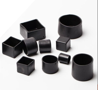 Capuchon de tuyau en plastique UPVC OEM, capuchon d'extrémité flexible en vinyle, couleur noire, taille DIA40mm, longueur 30mm, épaisseur 2mm, extérieur 44mm