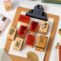 Tampons en bois personnalisés multi-styles avec logo gravé pour le scrapbooking et l'usage décoratif