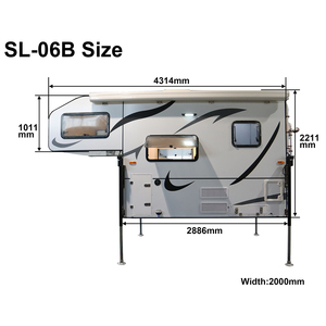 Personnalisation Extérieure 4x4 Camion Camper En Aluminium Hors Route Caravane Par Voie Terrestre Ramassage Campeurs - Product Image 3
