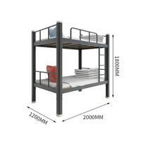 Lit superposé en métal durable et détachable, escalier pour adultes, design moderne, mobilier pour dortoir scolaire, hôtels, auberges de jeunesse, appartements