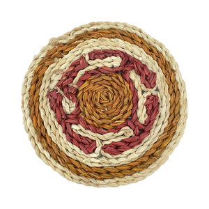 Eco-friendly Natural Woven Corn Bran Round Tablemat Tea Cup Mat Straw <b>Rattan</b> <b>Placemat</b> Heat Insulation Coasters from Vietnam - Product Image 1