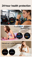Nouvelle montre connectée I232 élégante pour femmes, écran AMOLED HD de 1,32 pouce, suivi du sommeil, fréquence cardiaque, oxygène sanguin, suivi d'activité, étanche IP68