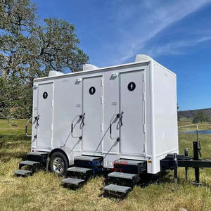 Neuer Maßgefertigter Toilettenwagen 2025 mit 3 Kabinen, Anhänger mit Außendusche und Badezimmer, Porta Potti, Mobile Tragbare Toilette zum Verkauf - Product Image 5