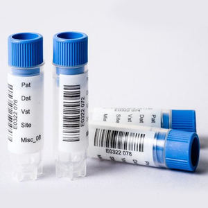 혈액 검사 튜브 용 자체 접착 맞춤형 사전 인쇄 광택 PP 방수 비닐 일련 번호 바코드 QR 코드 스티커 라벨 - Product Image 2