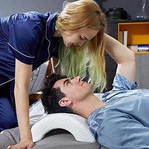 Oreiller <span class=keywords><strong>Dreamland</strong></span>, oreiller de lit déchiqueté, mousse à mémoire de forme, coussin demi-lune pour couple, pour dormir à la maison - Product Image 4