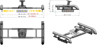 Support de roue de secours universel réglable et robuste avec finition noir mat pour les camions Hilux Ranger D-Max Triton NP300