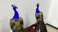 Große Künstliche Pfauen-Statue Modernes Design Anpassbare Größe Heim Festival Weihnachten Pfauenfedern Geschenke Hochzeitsdekoration