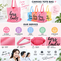 Sac fourre-tout en toile basique JC BASIC, rose pastel, bleu, orange, jaune, impression personnalisée, longues poignées, boutique, vente au détail, vente en gros