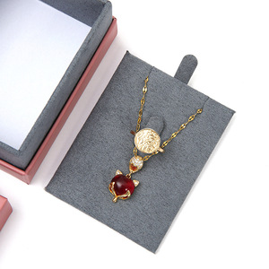 Các tông nhung mới trời đất cao cấp Quà Tặng Bao bì hộp thời trang mô hình vuông cho nhẫn vòng đeo tay dây chuyền Hộp - Product Image 4