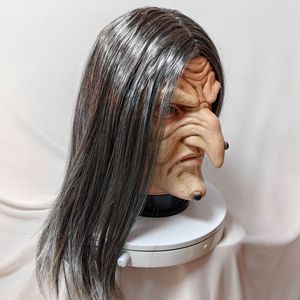 Máscara de Bruja de Látex Color Carne, Disfraz de Halloween, Accesorio de Cosplay, Máscara de Anciana - Product Image 2