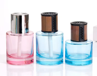 Bouteille en verre vide pour diffuseur de parfum de luxe, 100 ml, 120 ml, personnalisable, couleur sérigraphiée, pour voiture, maison, huiles essentielles, vente en gros