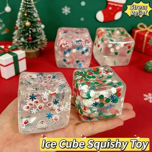Jouet anti-stress en forme de flocon de neige de Noël, jouet à presser en TPR pour enfants de 8 à 13 ans, unisexe, en PU - Product Image 4