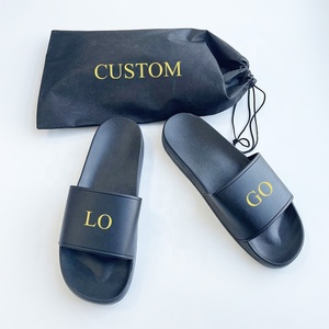 Claquettes en PVC couleur unie avec sacs, design de créateurs, grandes tailles pour <span class=keywords><strong>pieds</strong></span> <span class=keywords><strong>larges</strong></span>, sandales en caoutchouc PVC avec logo pour femmes et hommes - Product Image 4