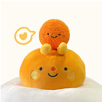 Peluche personnalisée de qualité collectionnable, coussin rond Kawaii en forme de dessin animé, faible MOQ, jouet en peluche de Noël personnalisé