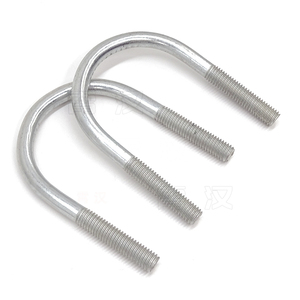 Boulons en U en acier inoxydable de marque WISINE, norme DIN, avec rondelles et écrous, finition brute, tailles M3-M530, grade 4.8-12.9, longueur 12mm - Product Image 6