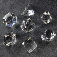 Ensemble de dés en résine écologique non toxique, 7 pièces, dés polyédriques faits à la main pour D&D RPG, vente en gros, cadeau